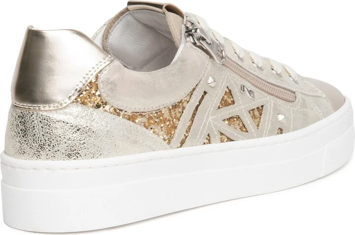 Metallic Side Zip Platform Sneaker - Image 2