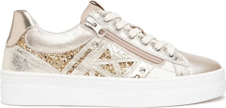 Metallic Side Zip Platform Sneaker - Image 3