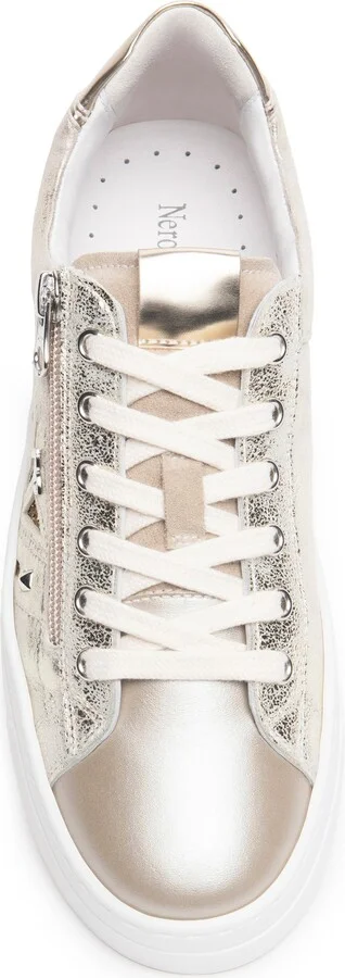 Metallic Side Zip Platform Sneaker - Image 4