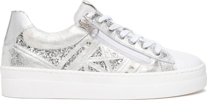 Metallic Side Zip Platform Sneaker - Image 8