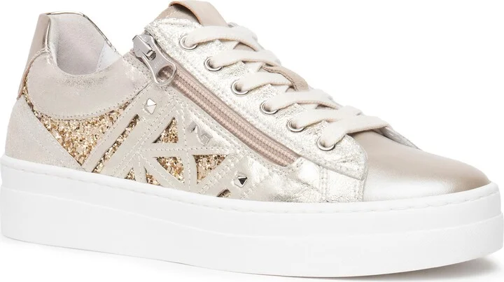 Metallic Side Zip Platform Sneaker