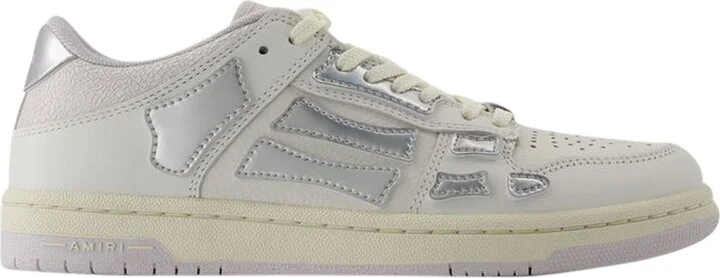 Metallic Skel Top Low Sneakers - Amiri - Synthetic - White
