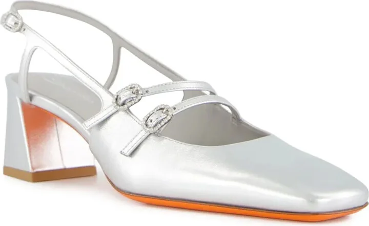 Metallic Slingback Heels - Image 2