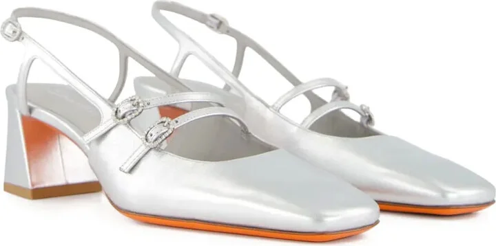 Metallic Slingback Heels - Image 3