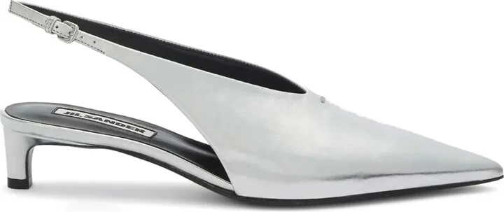 Metallic Slingback Pumps