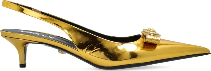 Metallic Slingback Pumps