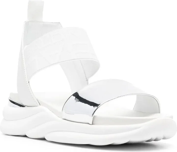 Metallic-Strap Detail Sandals - Image 2