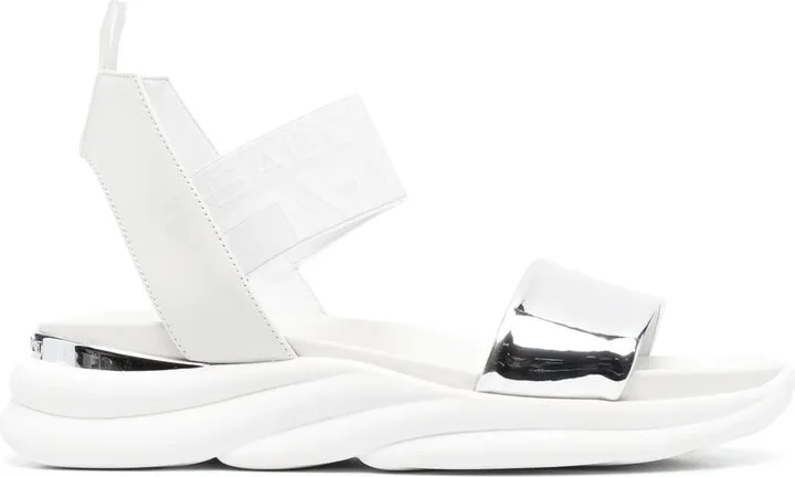 Metallic-Strap Detail Sandals