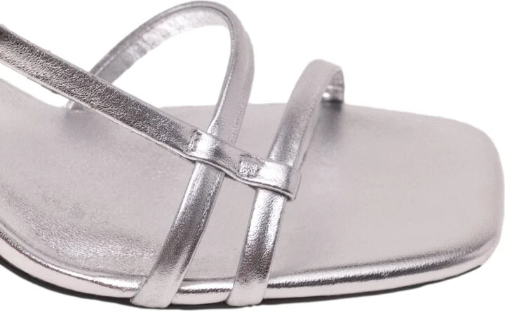 Metallic strappy heeled sandals - Image 5