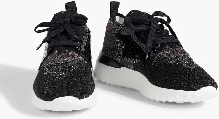 Metallic stretch-knit sneakers - Image 2