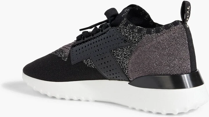Metallic stretch-knit sneakers - Image 3