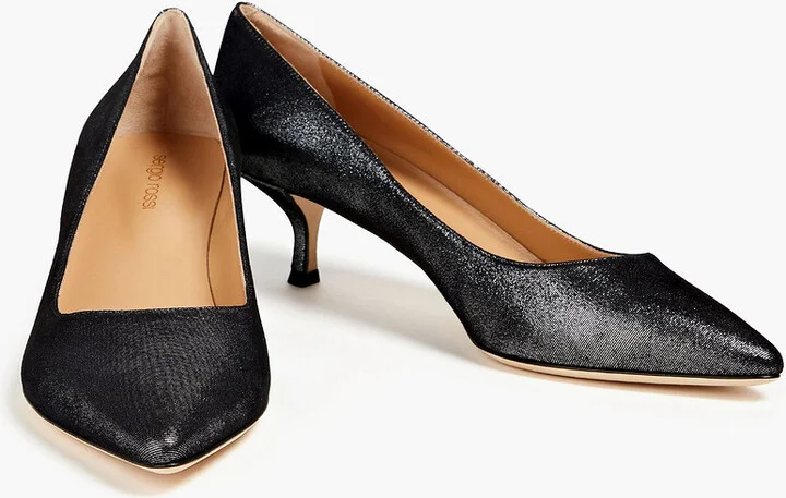 Metallic suede pumps - Image 2