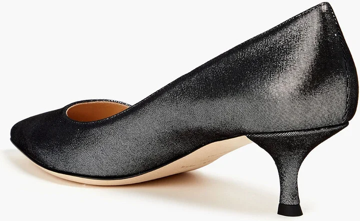Metallic suede pumps - Image 3