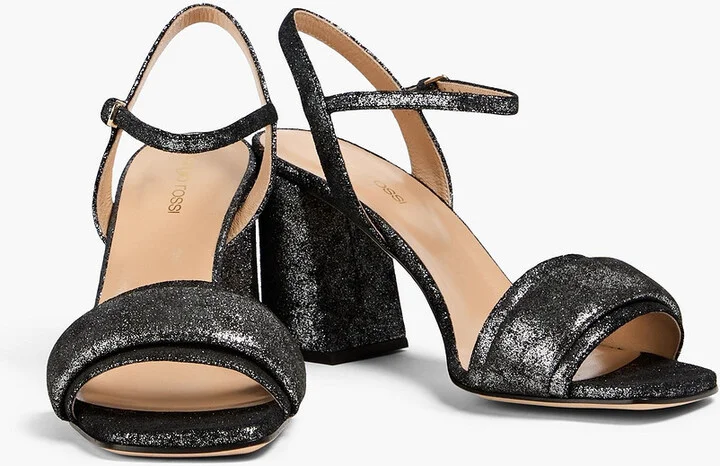Metallic suede sandals - Image 2