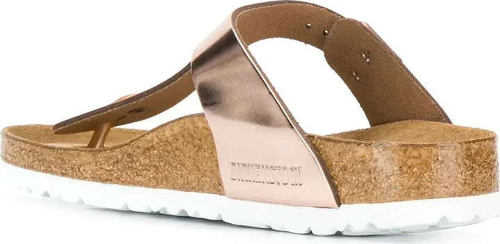 Metallic Thong Strap Sandals - Image 3