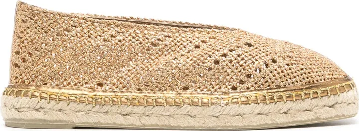 Metallic-Threading Espadrilles