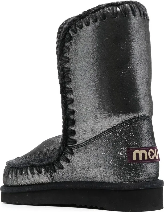 Metallic Whipstitch-Trim Boots - Image 3