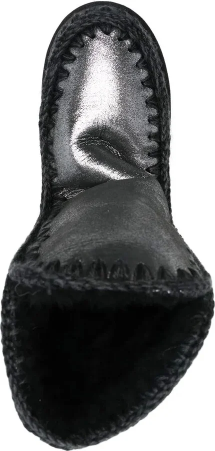 Metallic Whipstitch-Trim Boots - Image 4