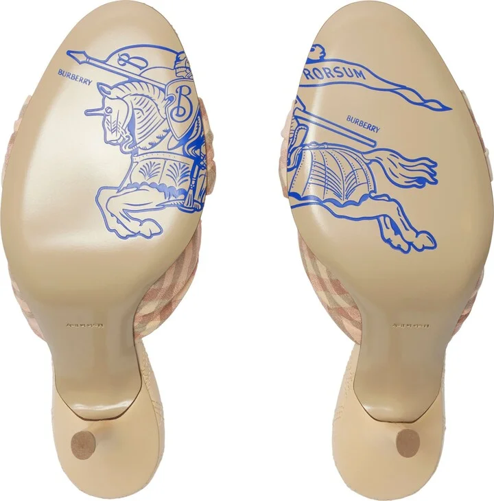 Mews Check Rose Bow Slide Sandal - Image 5