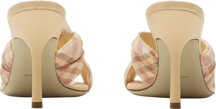 Mews Check Rose Bow Slide Sandal - Image 6