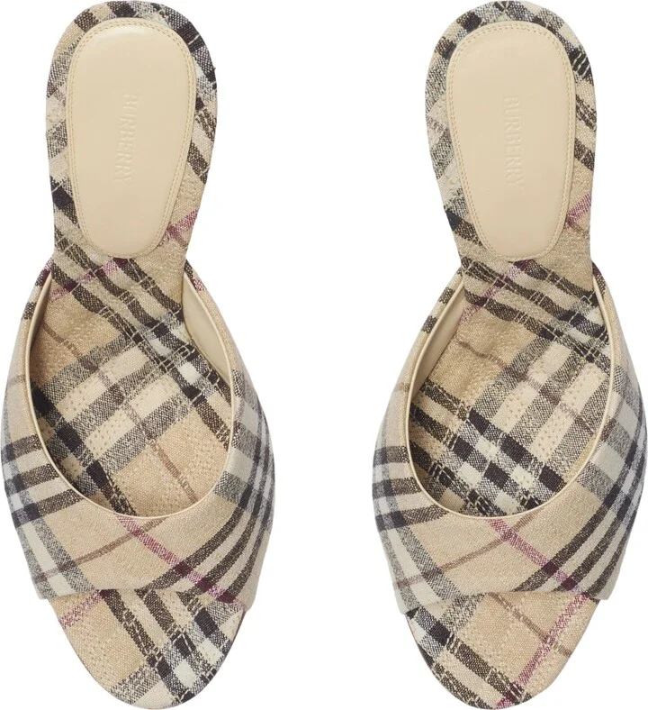Mews Check Slide Sandal - Image 4