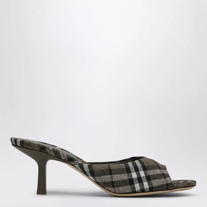 Mews mule with Check pattern