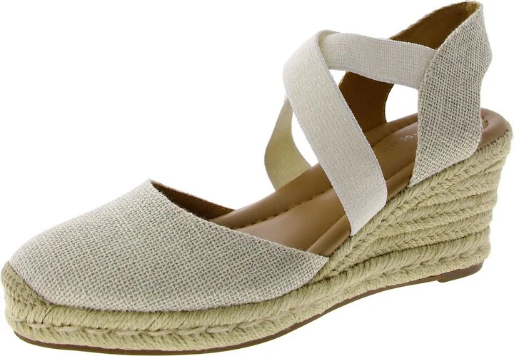 MEZA 2 Womens Cushioned Footbed Laceless Wedge Sandals