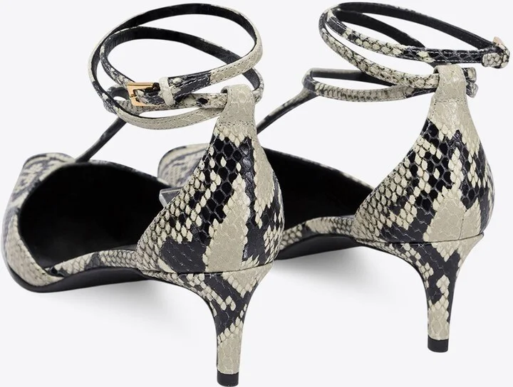 Mia 45 Python Print Leather Pumps - Image 3