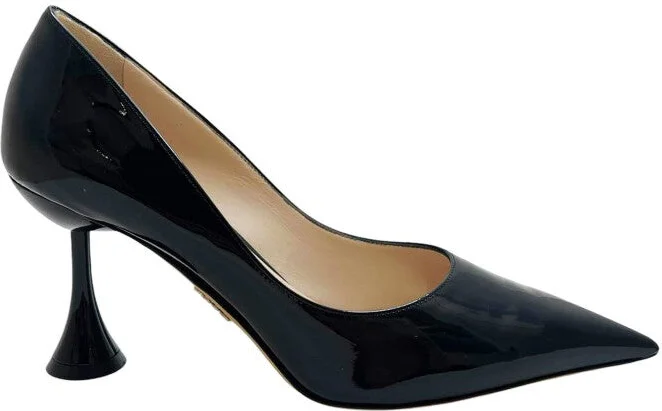 Mia 80 Black Patent Pumps