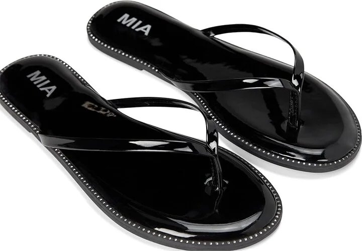 MIA Aster Women's Sandals Black : 6 M, Faux Leather - Image 7