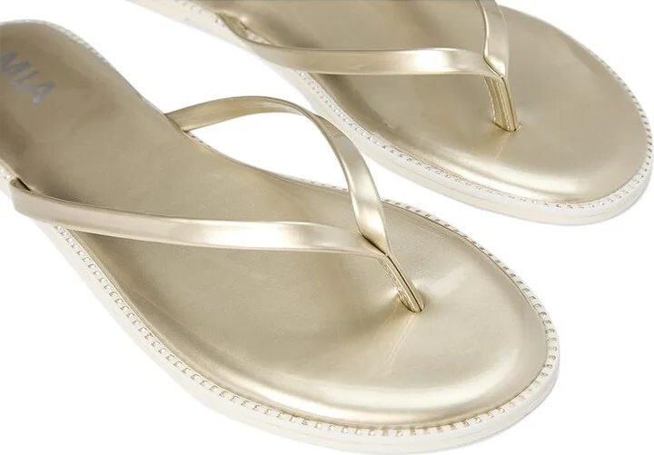 MIA Aster Women's Sandals Gold : 8 M, Faux Leather - Image 7