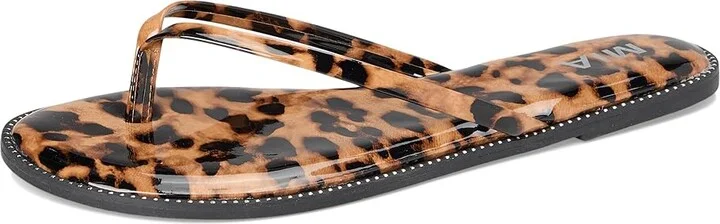 MIA Aster Women's Sandals Leopard Print : 6 M, Faux Leather - Image 5