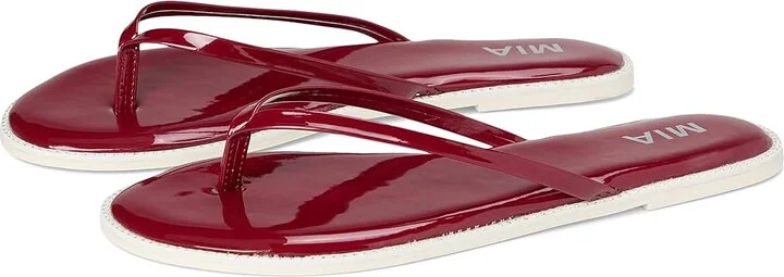 MIA Aster Women's Sandals Red : 7 M, Faux Leather