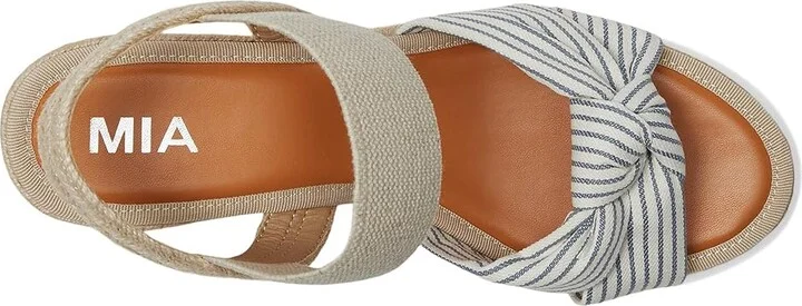 MIA Belinda Women's Flat Shoes Natural/Off White/Navy : 9 M, Textile - Image 2