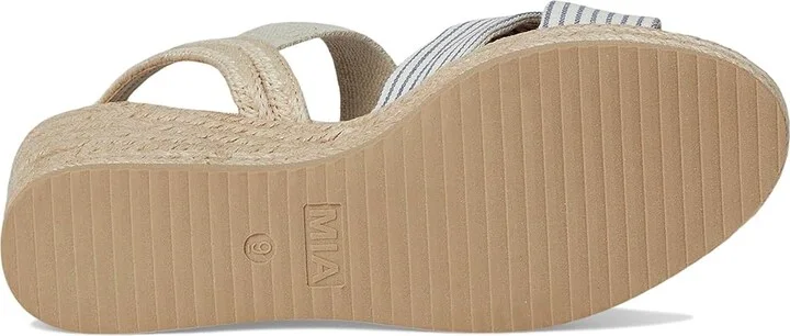 MIA Belinda Women's Flat Shoes Natural/Off White/Navy : 9 M, Textile - Image 3