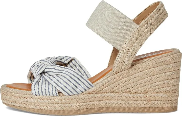 MIA Belinda Women's Flat Shoes Natural/Off White/Navy : 9 M, Textile - Image 6