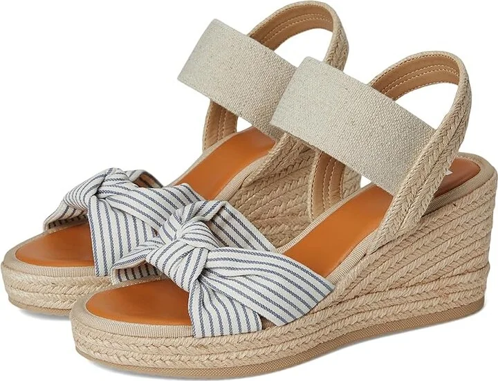 MIA Belinda Women's Flat Shoes Natural/Off White/Navy : 9 M, Textile