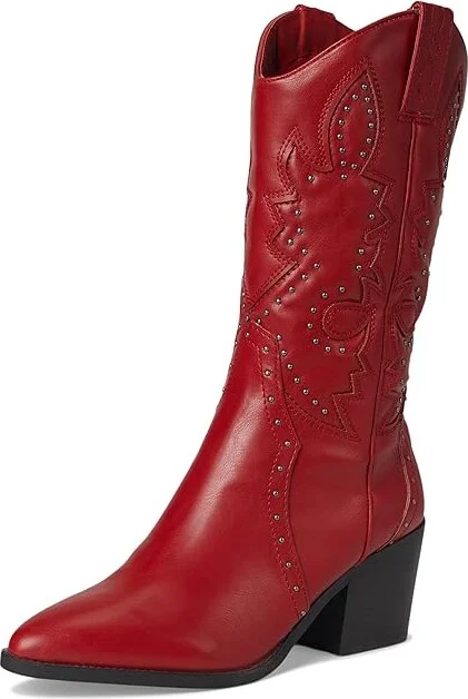 MIA Cyprus Cowboy Women's Boots Deep Red : 9 M, Synthetic - Image 5