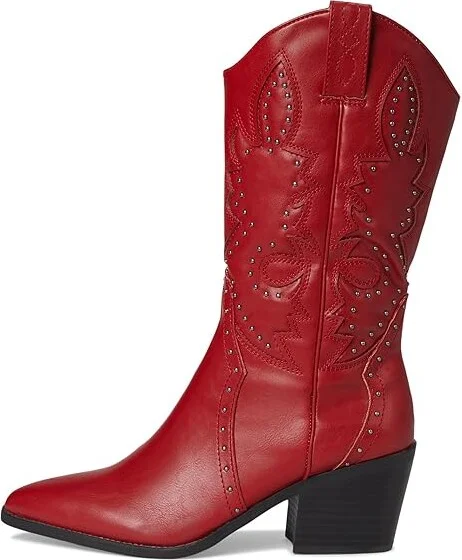 MIA Cyprus Cowboy Women's Boots Deep Red : 9 M, Synthetic - Image 6