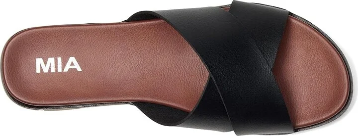 MIA Elissa Women's Wedge Shoes Black : 6 M, Leather - Image 2