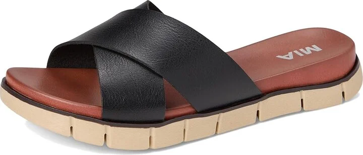 MIA Elissa Women's Wedge Shoes Black : 6 M, Leather - Image 5