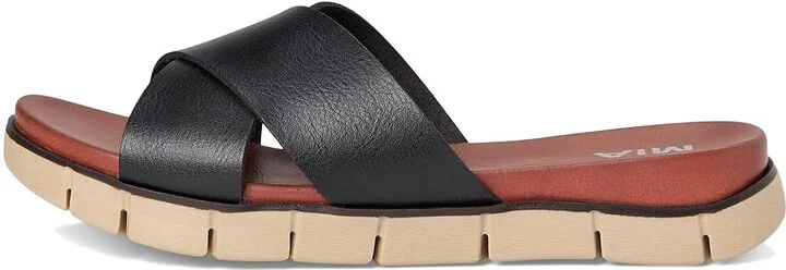 MIA Elissa Women's Wedge Shoes Black : 6 M, Leather - Image 6