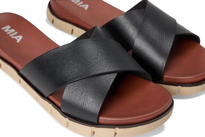 MIA Elissa Women's Wedge Shoes Black : 6 M, Leather - Image 7