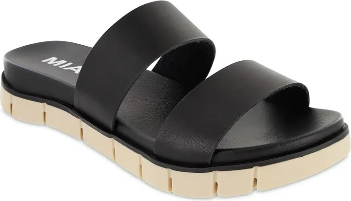 MIA Elori Women's Sandals Black : 8.5 M, Leather/Rubber