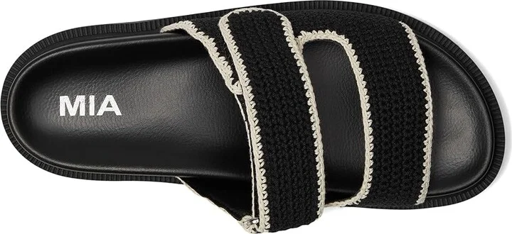 MIA Gabri Women's Wedge Shoes Black/Cream : 7.5 M, Faux Leather - Image 2