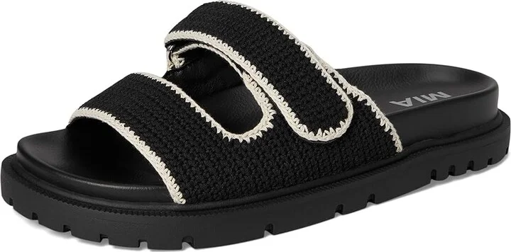 MIA Gabri Women's Wedge Shoes Black/Cream : 7.5 M, Faux Leather - Image 5