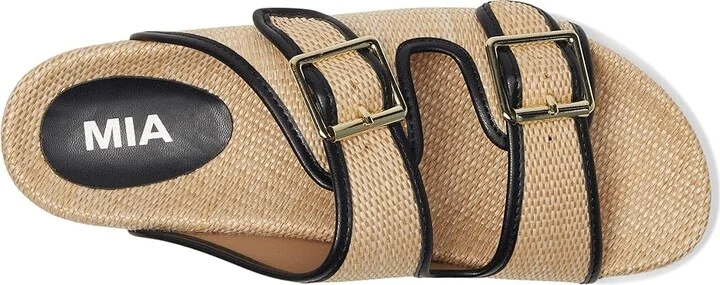 MIA Gazell Women's Wedge Shoes Natural/Black : 8.5 M, Leather - Image 2