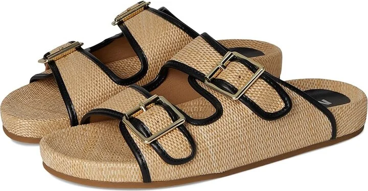 MIA Gazell Women's Wedge Shoes Natural/Black : 8.5 M, Leather
