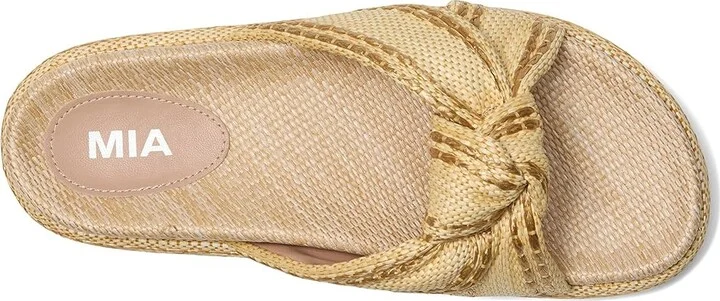 MIA Giade Women's Wedge Shoes Nat/Gold : 6 M, Faux Leather - Image 2