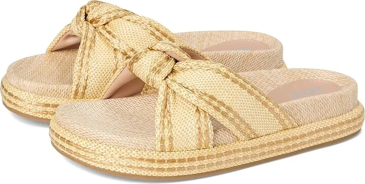 MIA Giade Women's Wedge Shoes Nat/Gold : 6 M, Faux Leather